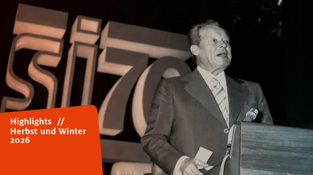 Cover Programm HW 2026 mit Willy Brandt am Stehpult