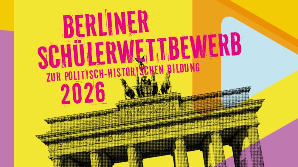 Key Visual Schülerwettbewerb 2026 mit dem Brandenburger Tor
