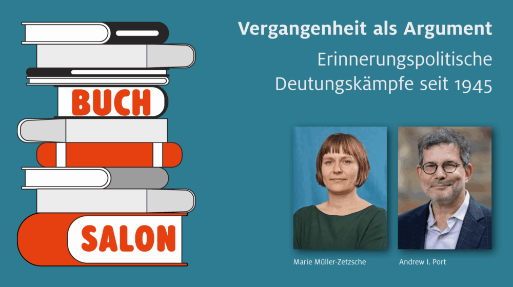 Buchsalon Grafik mit Titel udn Autorenfotos