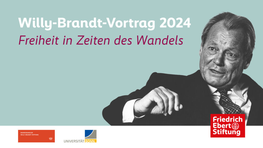 Key-Visual mit Willy Brandt für den Willy-Brandt-Vortrag