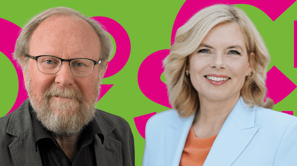 Grafik mit Wofgang Thierse und Julia Klöckner