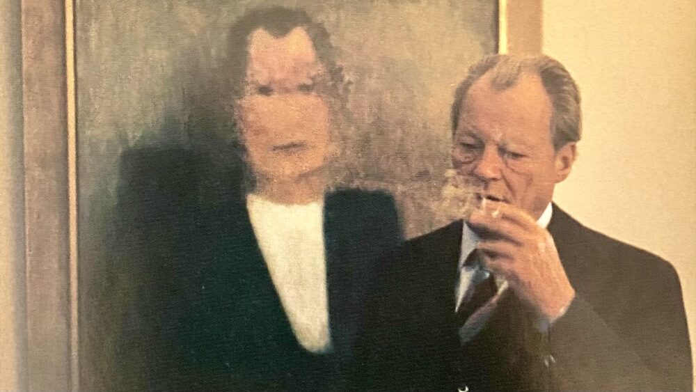Willy Brandt vor Meistermann Porträt