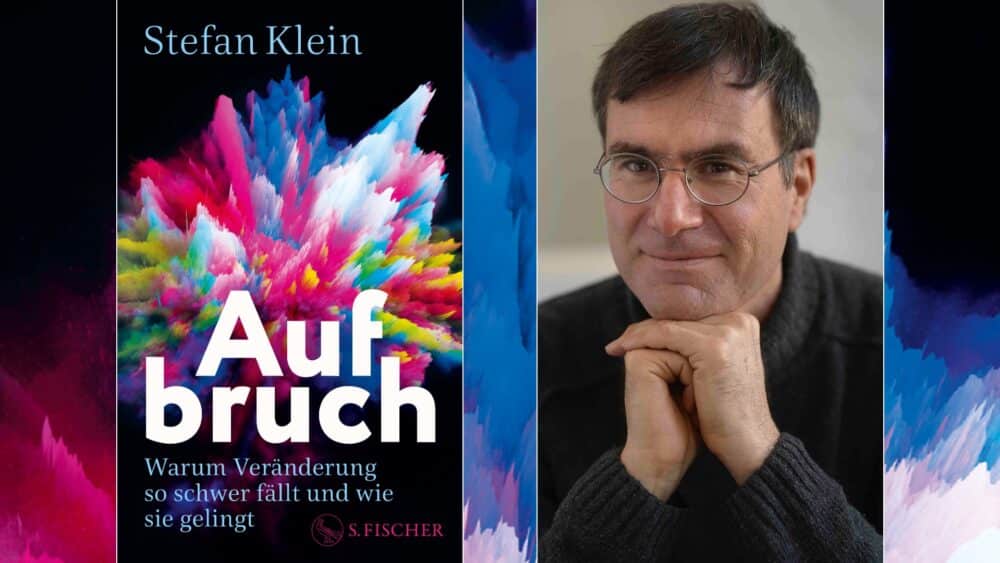 Stefan Klein, Portraitbild mit Buchcover