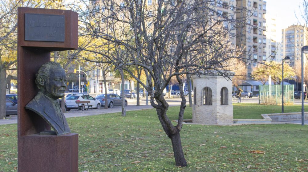 Willy-Brandt-Denkmal in Huesca, Spanien