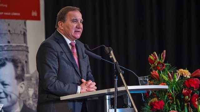 Stefan Löfven hält die Willy-Brandt-Rede Lübeck 2024