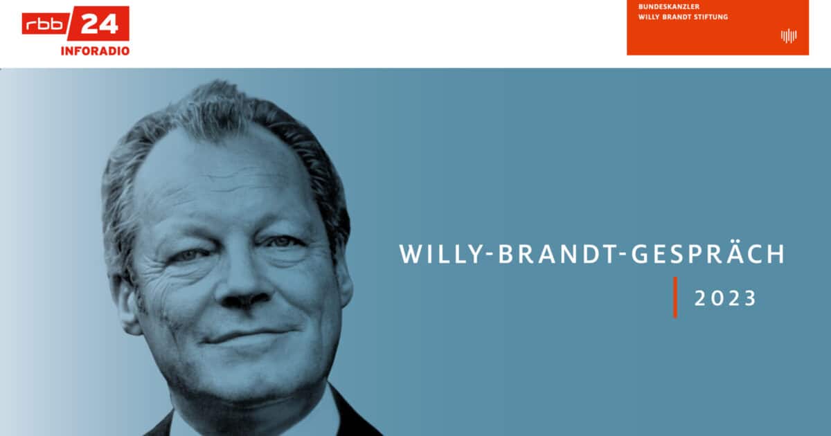 WillyBrandtGespräch 2023 Bundeskanzler Willy Brandt Stiftung