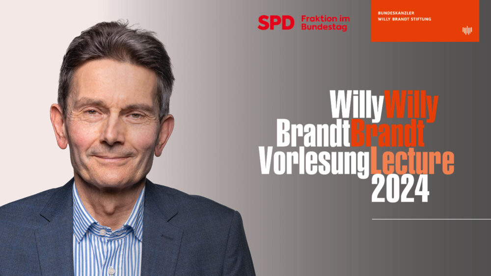 Willy Brandt Lecture Grafik mit Rolf Mützenich