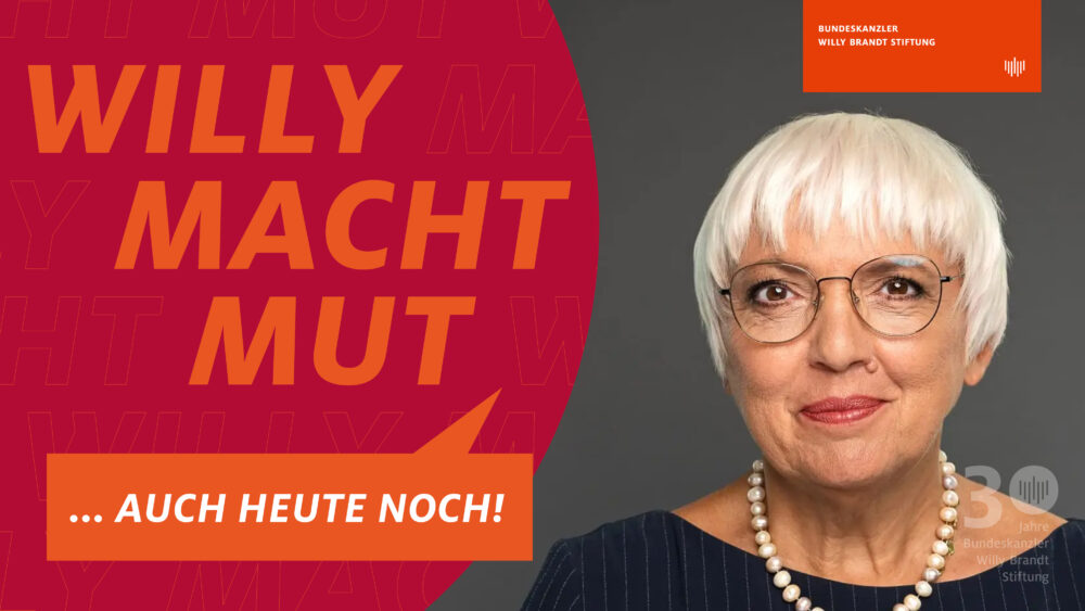 Titelbild des Videos von Claudia Roth in der Vodcast-Reihe Willy Macht Mut